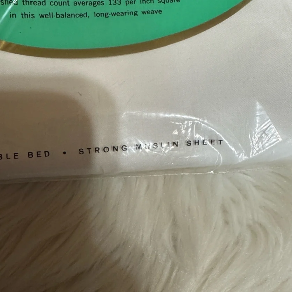 Vintage Penney’s Nation-Wide Strong Muslin 100% cotton sheet White New